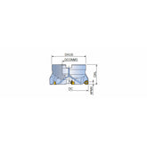 6N TF90-R-06/09(INCH BORE) 90° Face mills with positive six cutting edges of double- sided 6NGU 06/09 inserts in inch bores - Big-tools Industrial Supply Tools for Metal Cutting